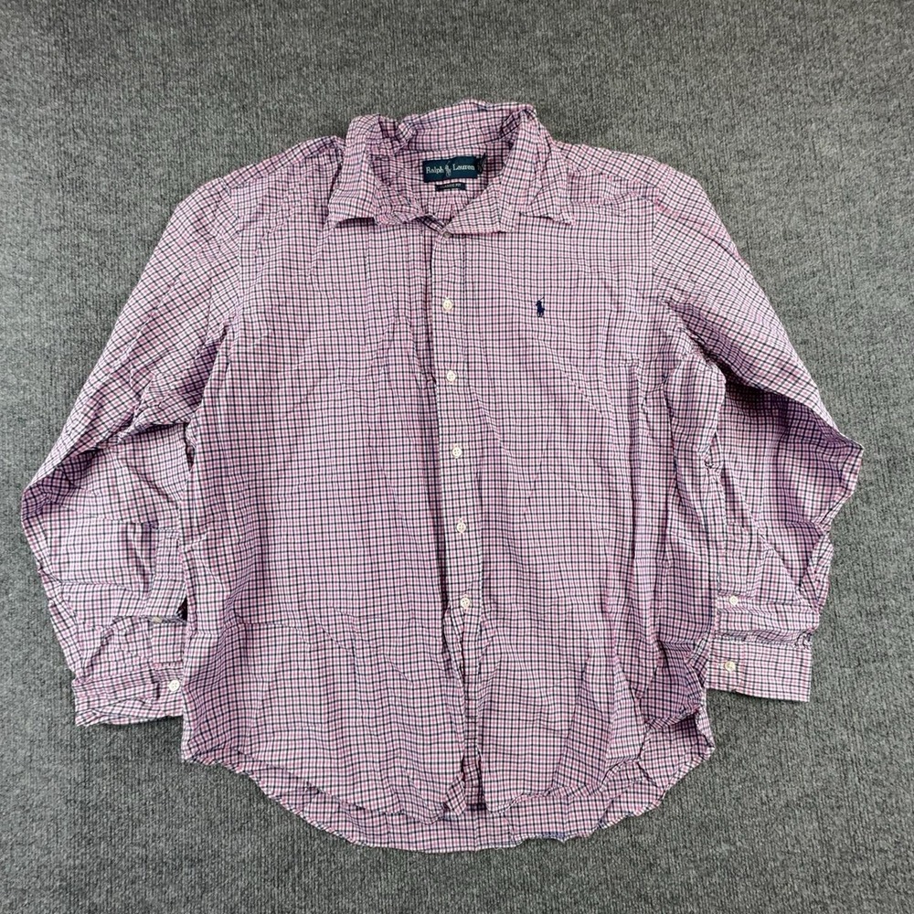Ralph Lauren Mens 2XL Multicolor Check Long Sleeve Button Down Shirt Classic Fit